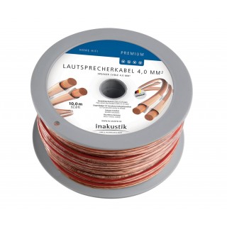 4,0 mm2 høyttalerkabel - 10 meter rull - Inakustik