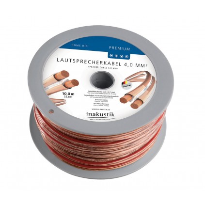 4,0 mm2 høyttalerkabel - 10 meter rull - Inakustik
