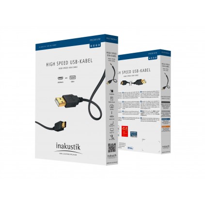 USB-kabel (A-B micro) - Premium - Inakustik