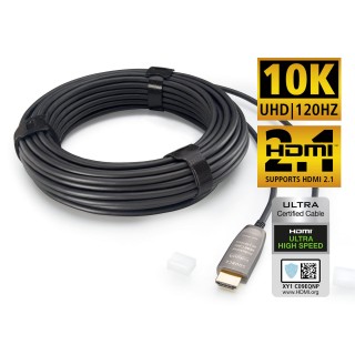 Optisk HDMI-kabel - 10K, HDMI 2.1, 48 Gbps, opptil 100m - Inakustik