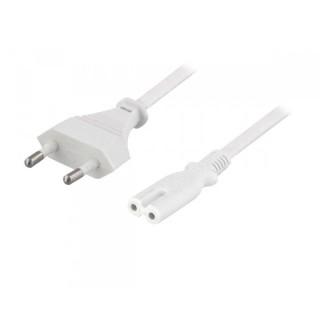 Strømkabel C7 hvit 3m - Tivoli Audio