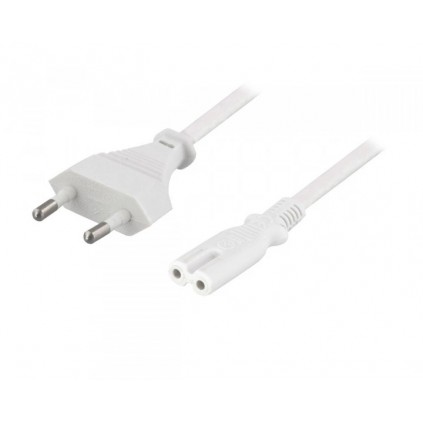 Strømkabel C7 hvit 3m - Tivoli Audio