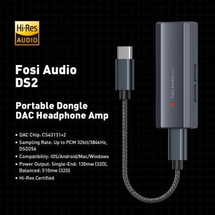 Fosi DS2 MK2 2024 USB-hodetelefonforsterker